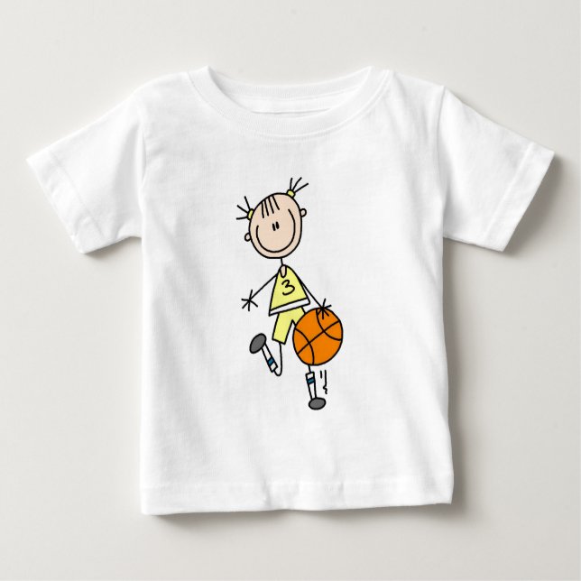 Basketball-Tshirts und Geschenke für Mädchen Baby T-shirt (Vorderseite)