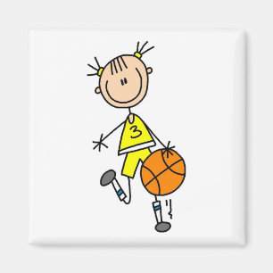 Basketball-Tshirts und Geschenke für Mädchen Magnet