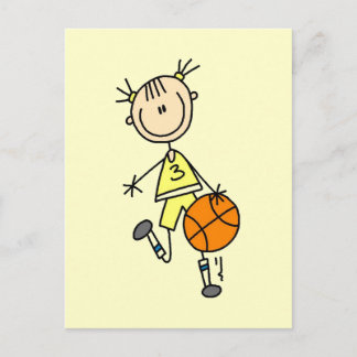 Basketball-Tshirts und Geschenke für Mädchen Postkarte
