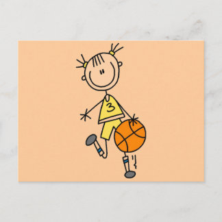 Basketball-Tshirts und Geschenke für Mädchen Postkarte