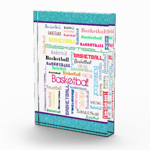 Basketball-Typografie Fotoblock