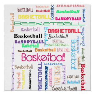 Basketball-Typografie Poster