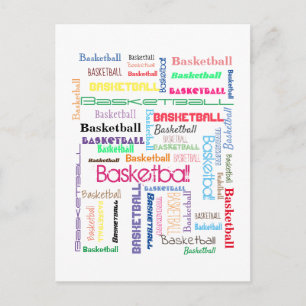 Basketball-Typografie Postkarte