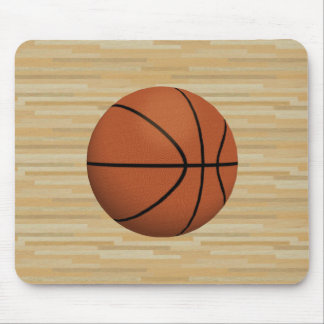 Basketball u. Holz-Gerichts-Hintergrund: Mousepad