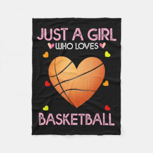 Basketball über Frauen Geschenk nur ein Mädchen, Fleecedecke