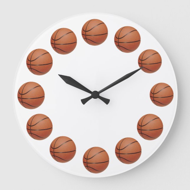 Basketball-Uhr Große Wanduhr (Vorderseite)