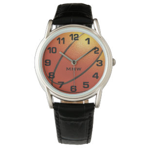 Basketball-Uhren für Monogramm Armbanduhr