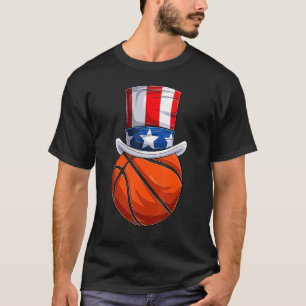 Basketball Uncle Sam 4. Juli Jungs American Fl T-Shirt