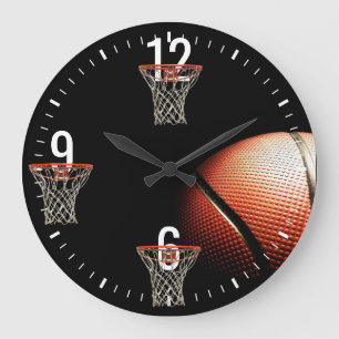 Basketball- und Basketballwand Große Wanduhr