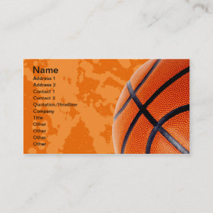 Basketball und Farben-Spritzer Visitenkarte