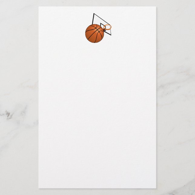 Basketball und Hoop Briefpapier (Vorderseite)