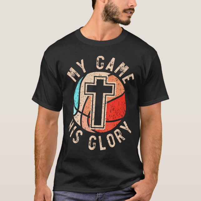 Basketball und Jesus Christus Christlich Glaube Ho T-Shirt (Vorderseite)