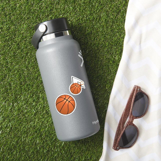 Basketball und Korb Aufkleber (HydroFlask Insitu)