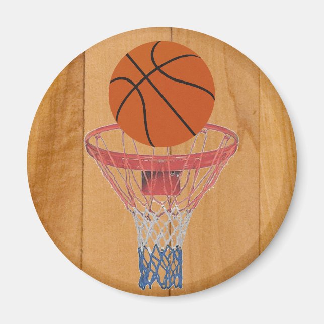 Basketball und Korb Magnet (Vorne)
