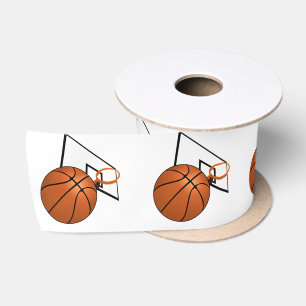 Basketball und Korb Satinband