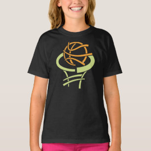 Basketball-und Netz-Mädchen-T - Shirt