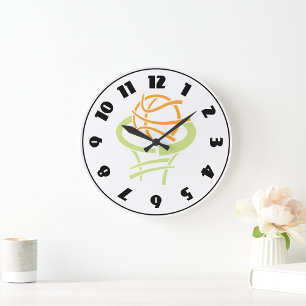 Basketball und Netzuhr Große Wanduhr