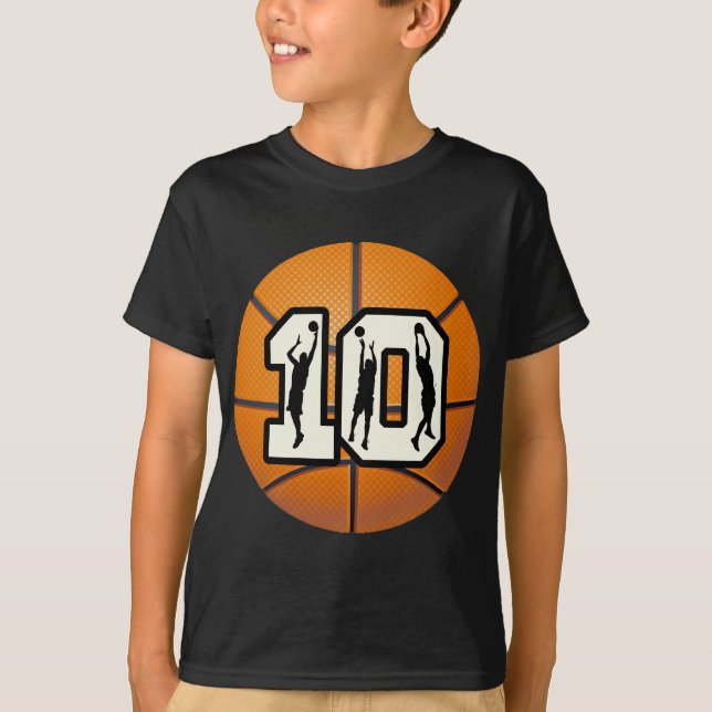 Basketball und Spieler der Nr.-10 T-Shirt (Vorderseite)