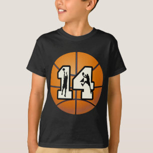 Basketball und Spieler der Nr.-14 T-Shirt