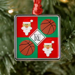 Basketball und Weihnachtsschreiben Weihnachten Ornament Aus Metall