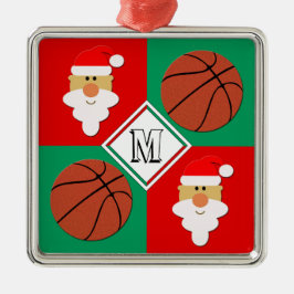 Basketball und Weihnachtsschreiben Weihnachten Ornament Aus Metall