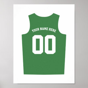 Basketball Uniform Poster personalisieren Dunkelgr