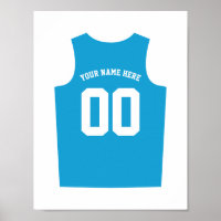 Basketball Uniform Poster personalisieren Light Bl