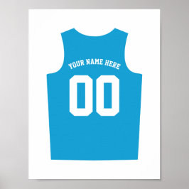 Basketball Uniform Poster personalisieren Light Bl