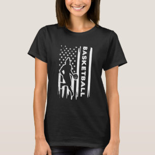 Basketball US-Flagge Kunst weibliche Version T-Shirt