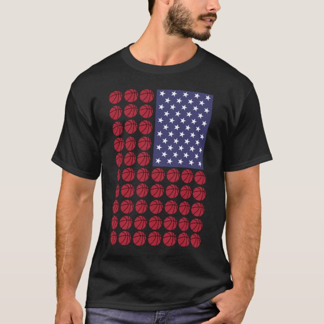 BASKETBALL USA FLAG T-Shirt (Vorderseite)