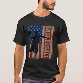 Basketball USA Flag Vintag 4. Juli G T-Shirt