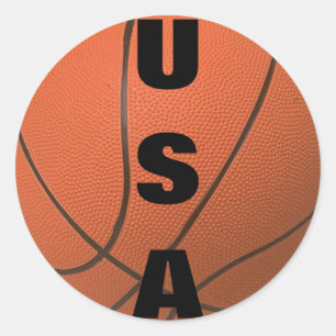 Basketball (USA) Runder Aufkleber