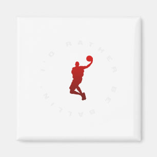 Basketball USA Support Team American Flag Sport Magnet