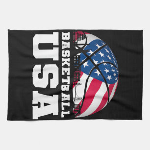 Basketball USA Support Team Tshirt USA Flag Dr. Geschirrtuch