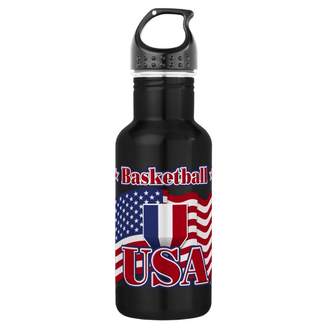 Basketball USA Trinkflasche (Vorderseite)