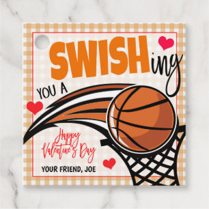 Basketball Valentine Tag Geschenkanhänger