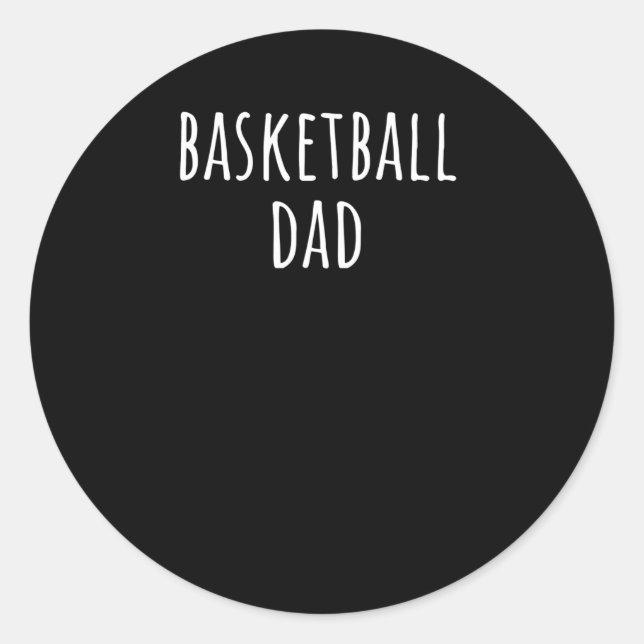 Basketball-Vater 5 Runder Aufkleber (Vorderseite)