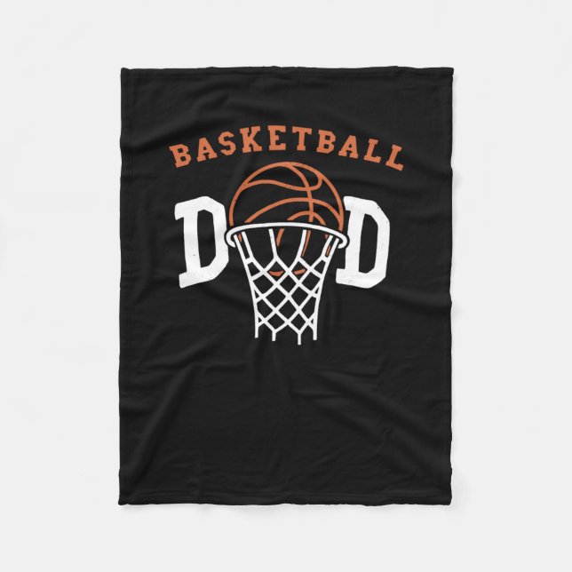 Basketball-Vater. Basketballtrainer Fleecedecke (Vorderseite)