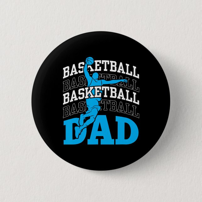Basketball Vater Coach Team Match Player Vater Dad Button (Vorderseite)