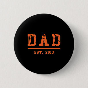 Basketball Vater Est 2013 Vatertag Geburtstag Button