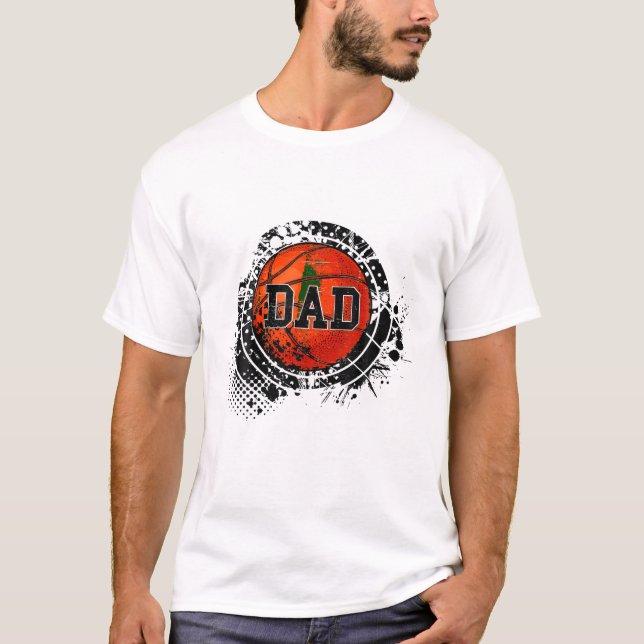 Basketball-Vater Familie Funny T-Shirt (Vorderseite)