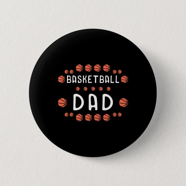 Basketball Vater Fan Best Daddy Ever Hooper Button (Vorderseite)