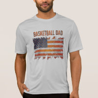 "Basketball Vater Flag_Bold Patriotic Sports Desig