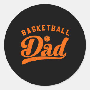 Basketball Vater gibt Papa Basketball Vatertag Runder Aufkleber