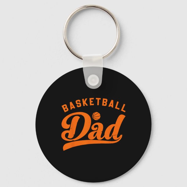 Basketball Vater gibt Papa Basketball Vatertag Schlüsselanhänger (Vorderseite)