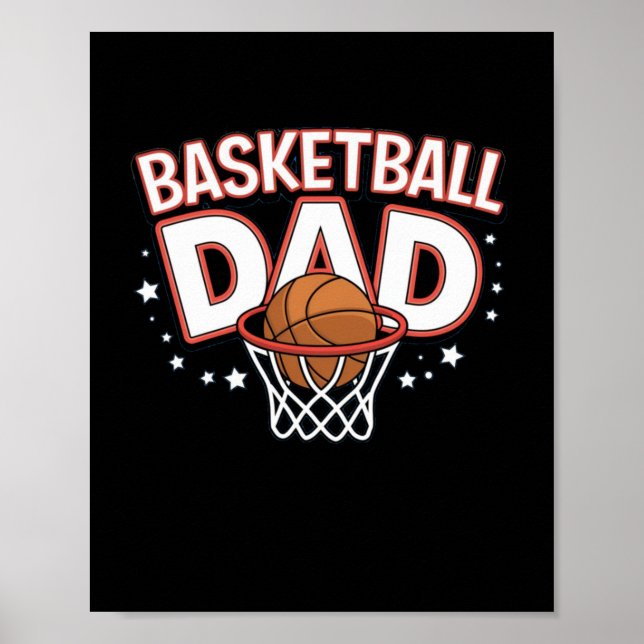 Basketball Vater Premium Poster (Vorne)