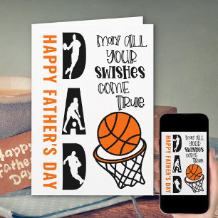 Basketball-Vater Swishes werden wahr am Vatertag Karte