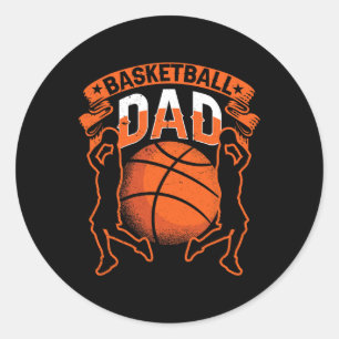 Basketball Vater Trainer Match Team Vater Dadd Runder Aufkleber