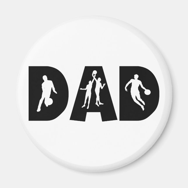 Basketball Vater Vatertag Magnet (Vorne)