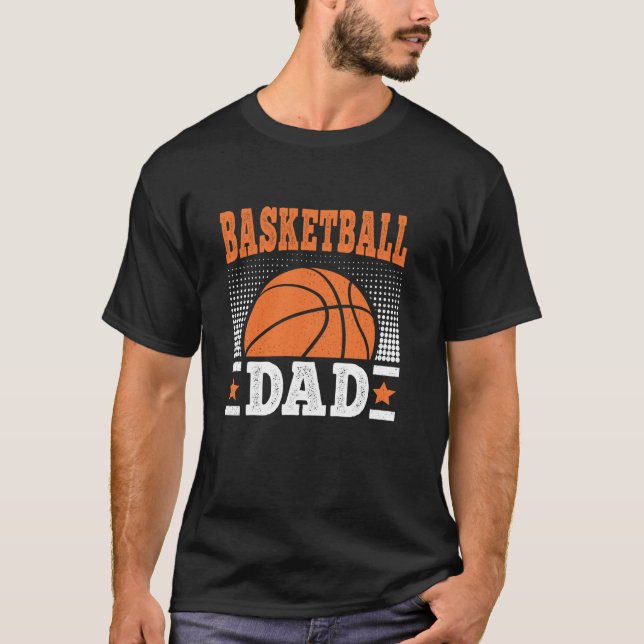 Basketball Vater Vintag Basketball Spieler Männer  T-Shirt (Vorderseite)